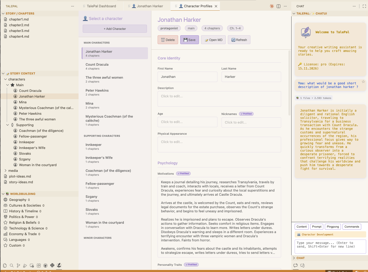 Character Development Mode